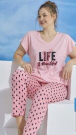 Pyjama Coton Rose – Image 2