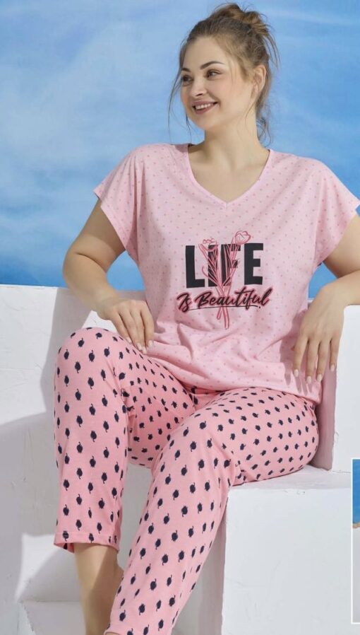 Pyjama Coton Rose – Image 2
