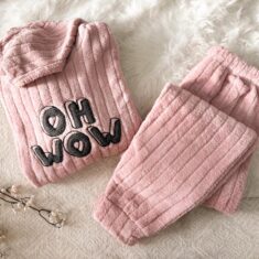 Pyjama Polaire Capuche Rose Oh Wow