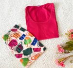 Pyjama Short Coton Sans Manches Rouge