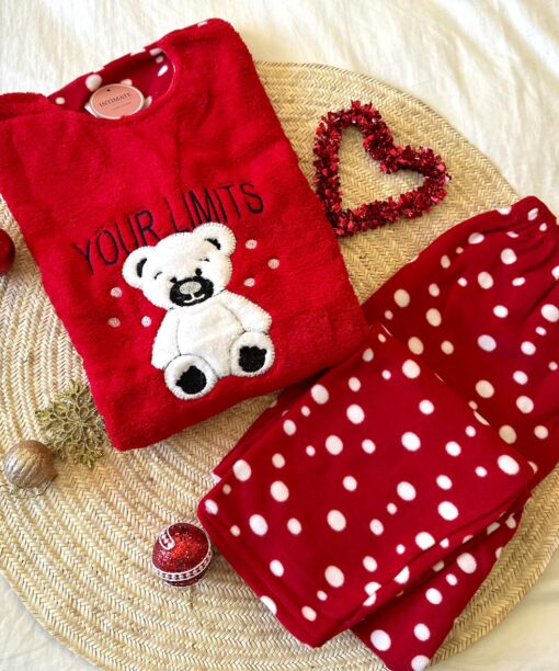 Pyjama Polaire Rouge