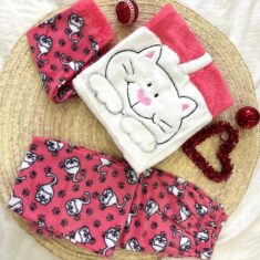 Pyjama Polaire Corail Chaton
