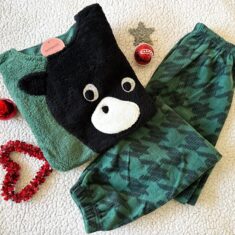 Pyjama Polaire Vert Vache