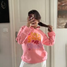 Hoodie Capuche en Molleton Rose "See Good In All Things"