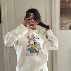 Hoodie Capuche en Molletonne Blanc Disney