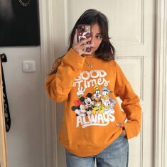 Hoodie en Molleton Orangé