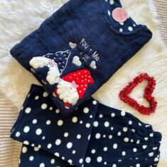 Pyjama Polaire Fillette Bleu « You + Me = Us »