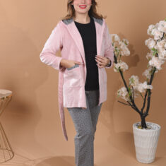 Pyjama 3 Pièces Polaire & Coton Rose Bébé & Noir