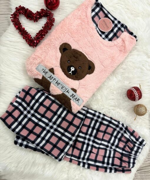Pyjama Polaire Nounours Rose