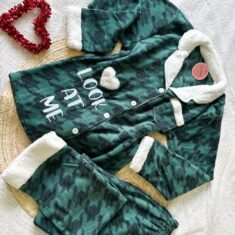 Pyjama Chemise Polaire Vert Look At Me