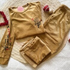 Pyjama Velours Miel "Love You"