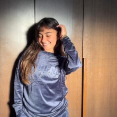 Pyjama Velours Bleu "Believe In Yourself "