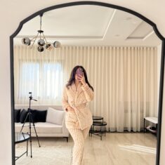 Pyjama Polaire Robe de Chambre & Pantalon Beige