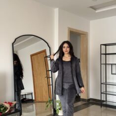 Pyjama 3 Pièces Velours Soft Gris Charbon