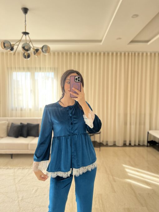 Parure Velours Bleu 5 Pièces & 2 Accessoires – Image 3