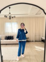 Parure Velours Bleu 5 Pièces & 2 Accessoires – Image 4