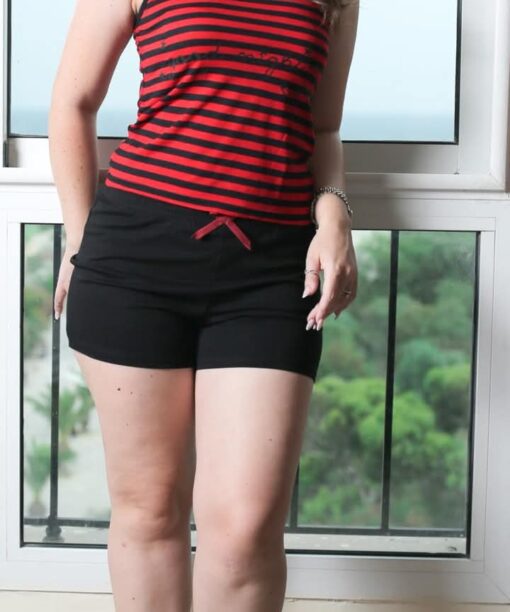 Pyjama Short Coton Rouge "Good Night"