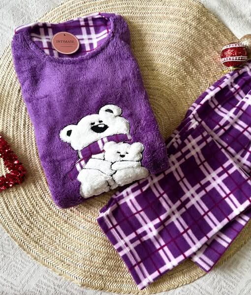 Pyjama Polaire Violet Love