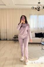 Pyjama Velours Lilas "Très Énergique"