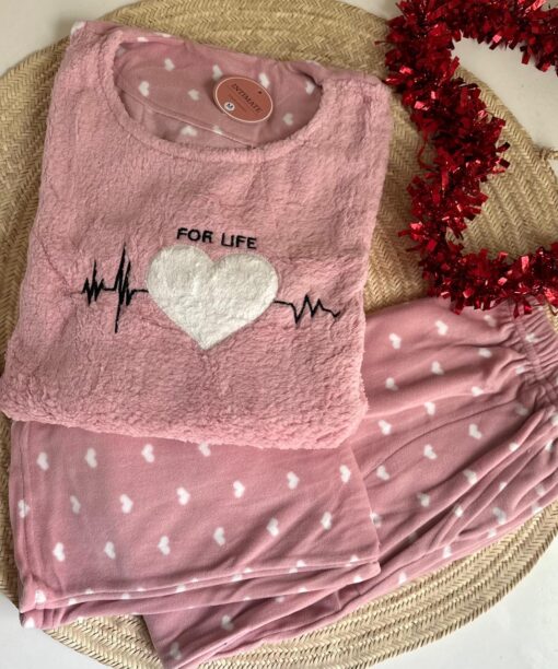 Pyjama Polaire Rose For Life