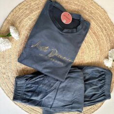 Pyjama Velours Gris "Just Dreamin"