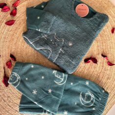 Pyjama Polaire Fillette Vert Doux CHAT