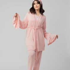 Parure Coton Viscose Rose 5 pièces & 2 Accessoires