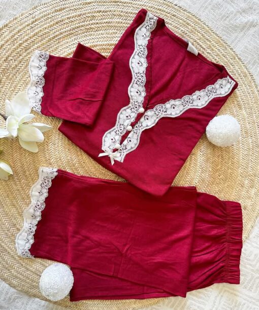 Pyjama Coton Rouge
