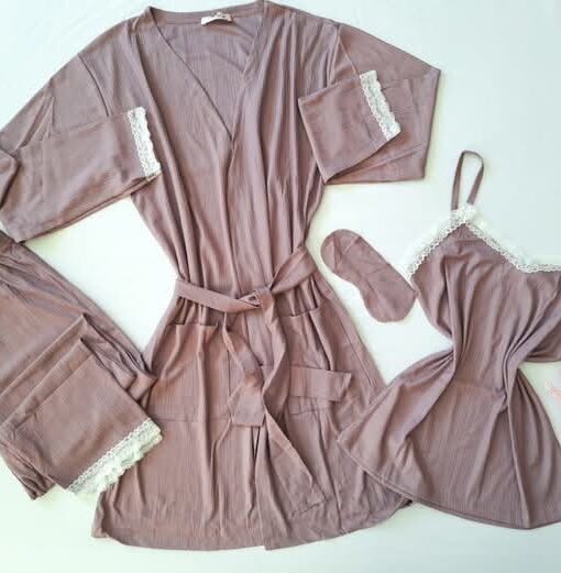 Pyjama 3 Pièces Taupe
