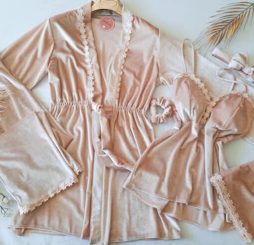 Parure Velours Rose Plume