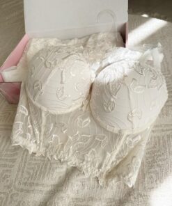 Soutien De Gorge & Culotte en Blanc Sucré