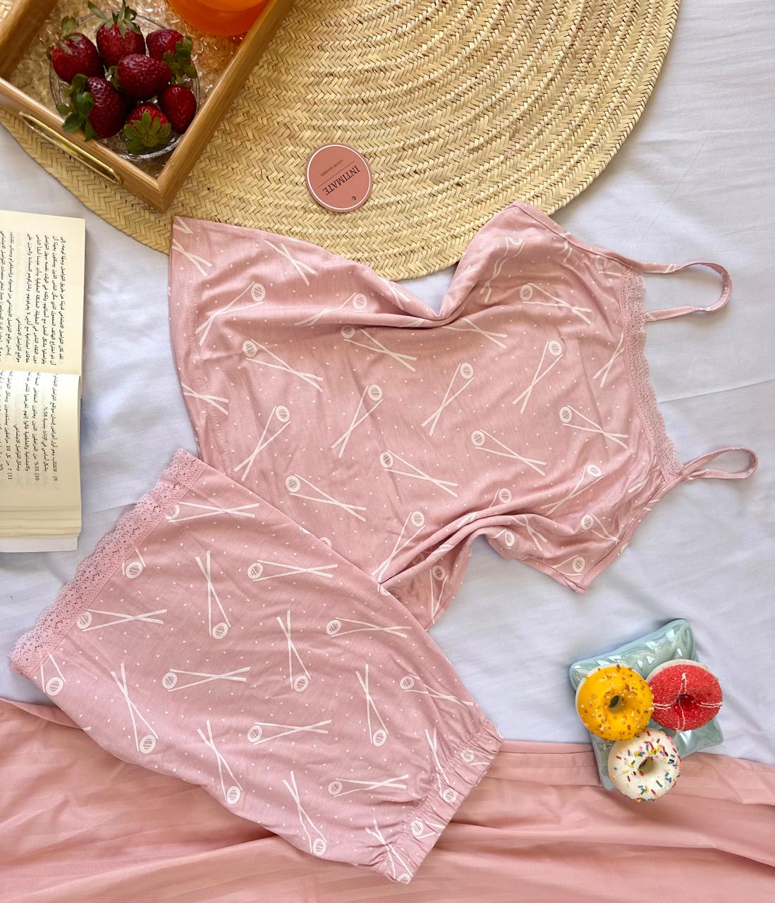 IMG-20250513-WA0048 Pyjama Short Coton Rose Bébé – Image 1