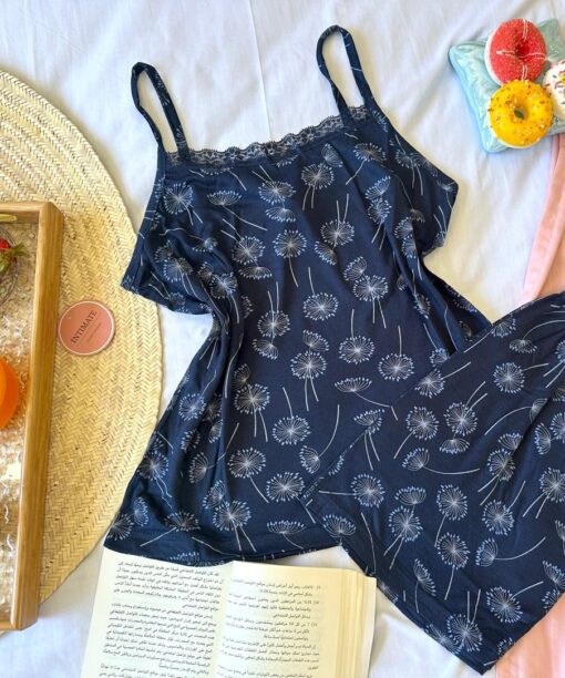 Pyjama Short Coton Bleu Marine