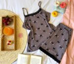 Pyjama Short Coton Marron – Image 2