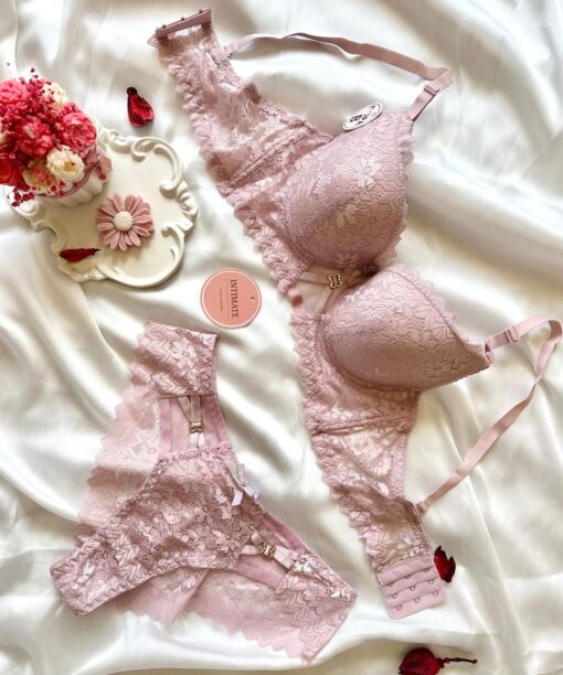 Soutien De Gorge et Culotte en Rose