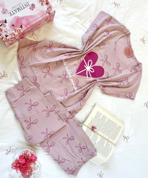 Pyjama Coton Rose Papillon