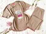 Pyjama Coton Beige "Life Is So Sweet"