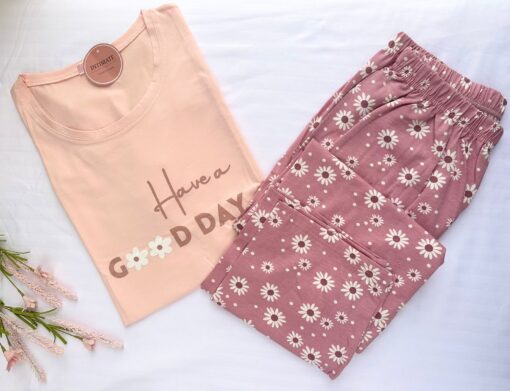 Pyjama Coton Rose "Have A Nice Day" – Image 1