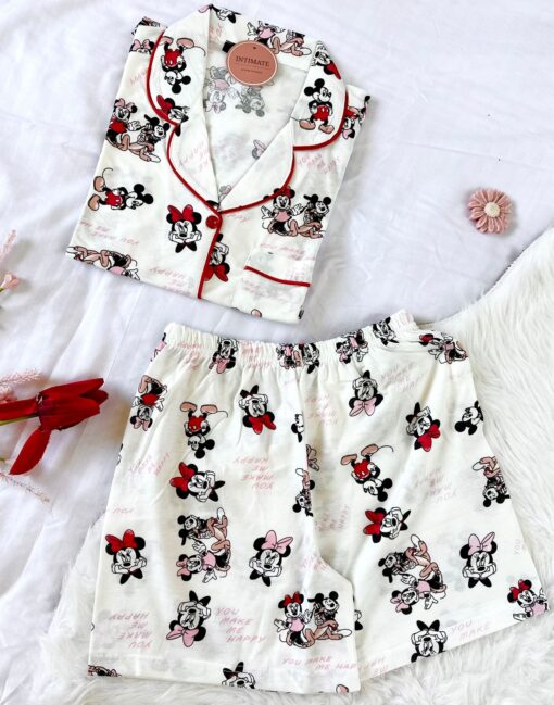 Pyjama Chemise et Short Bambo Mickey Mouse – Image 1
