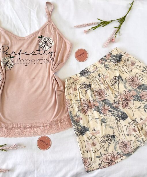 Pyjama Short Coton Rose & Fleurie "Perfect"