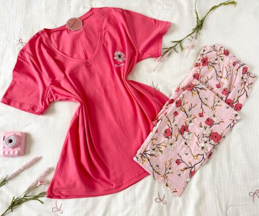 Pyjama Coton Rose & Fleurie – Image 1