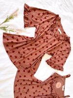 Pyjama 3 Pièces Coton Viscose Rose Nude Pointillé Cœurs – Image 3