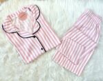 Pyjama Chemise Rose Rayé