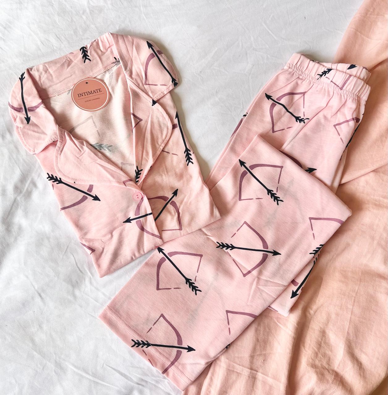 IMG-20250913-WA0042 Pyjama Chemise Demi Manches Coton Rose Bébé – Image 1