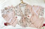 Parure Coton Viscose Nude & Fleuri 5 pièces & 2 Accessoires