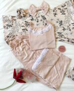 Parure Coton Viscose Nude & Fleuri 5 pièces & 2 Accessoires – Image 2