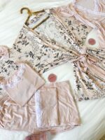 Parure Coton Viscose Nude & Fleuri 5 pièces & 2 Accessoires – Image 3
