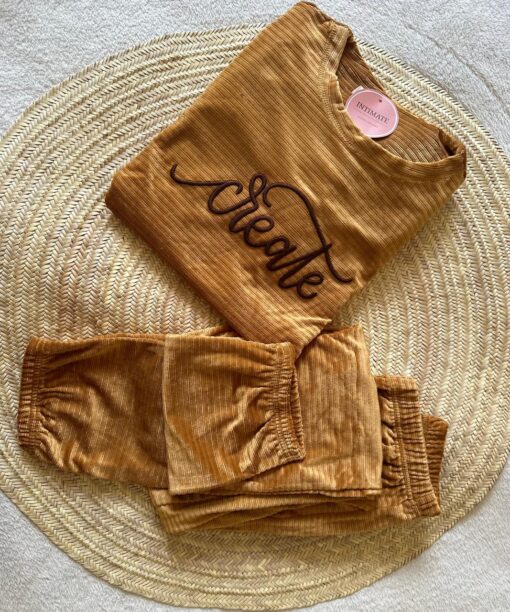 Pyjama Velours Miel "Create"