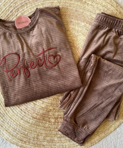 Pyjama Velours Marron "Perfect"