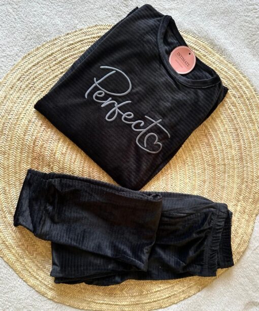 Pyjama Velours Noir "PERFECT"